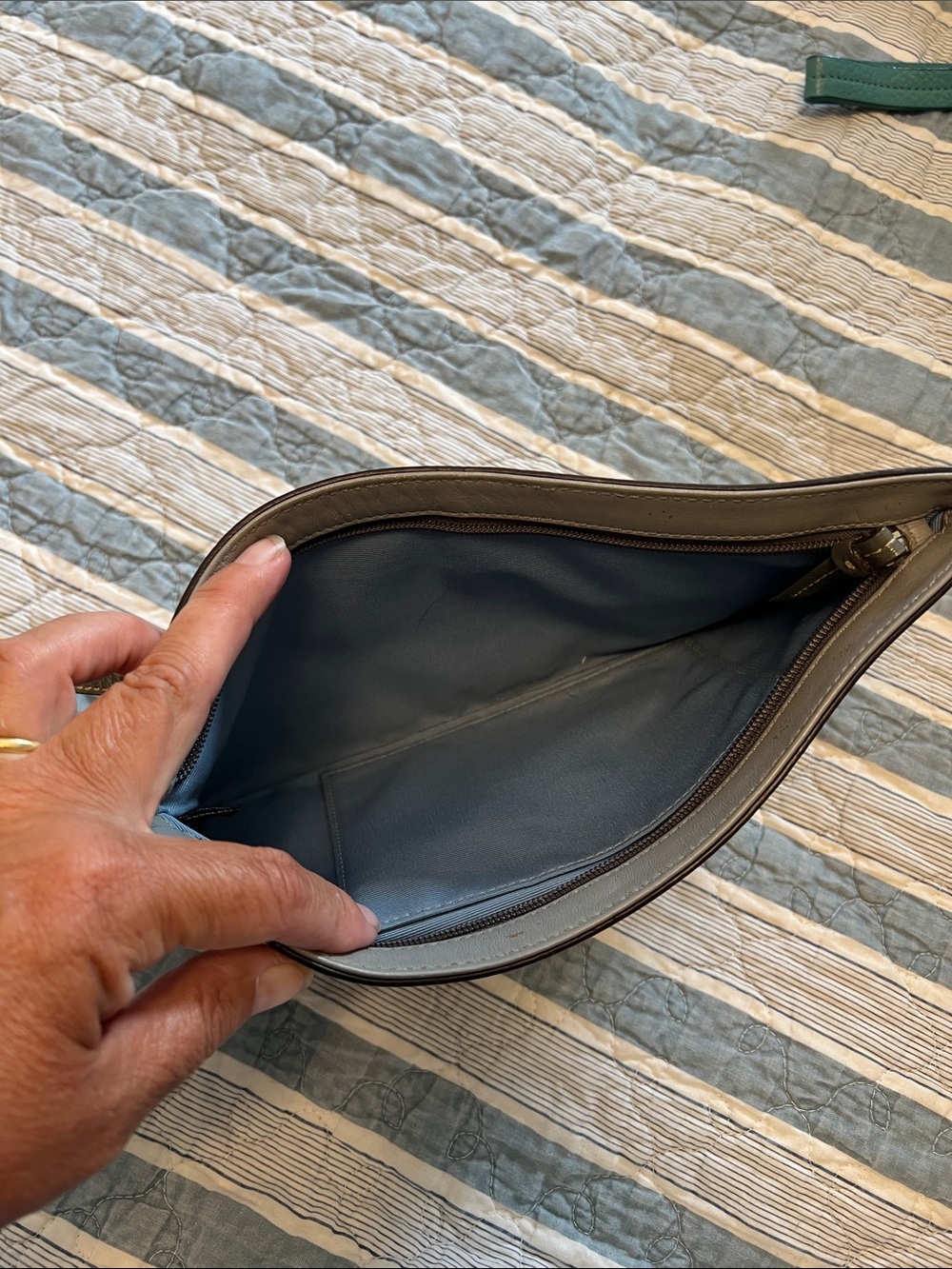 Coach Gray Patent Leather Wristlet with Strap - Picture 3 of 3